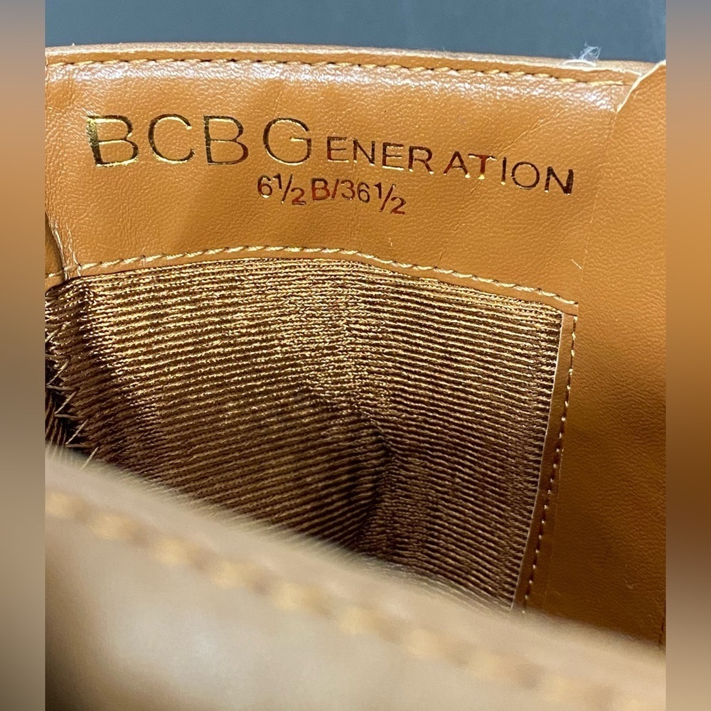 NWOB BCBGeneration "Janiss" Tall Tan Leather Riding Boot Size 6.5 / 36.5 - Picture 9 of 14